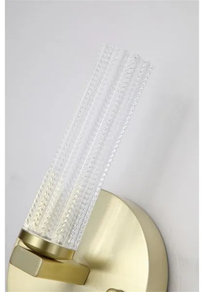 Searchlight 10371SB - ABERDEEN dimmelhető fürdőszobai fali lámpa, LED 7W/230V, IP44, sárgaréz