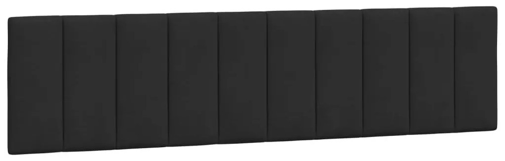 fekete bársony ágykeret LED-világítással 200 x 200 cm