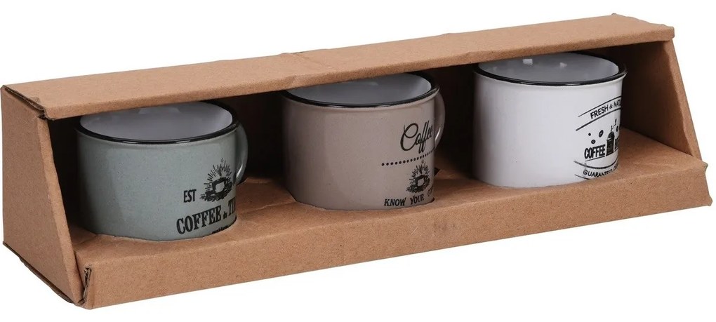 EH Coffee 3 db-os bögre készlet , 100 ml