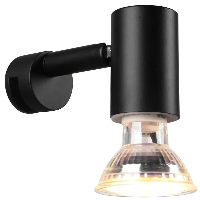 Matt fekete fali lámpa (hosszúság 10 cm) Lorenzo – Trio