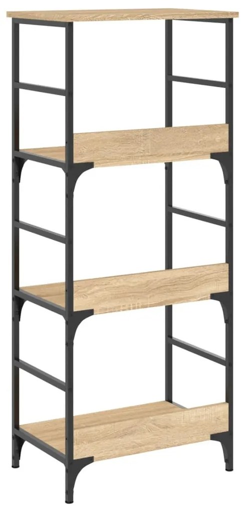 sonoma tölgy színű szerelt fa könyvespolc 50 x 33 x 117,5 cm