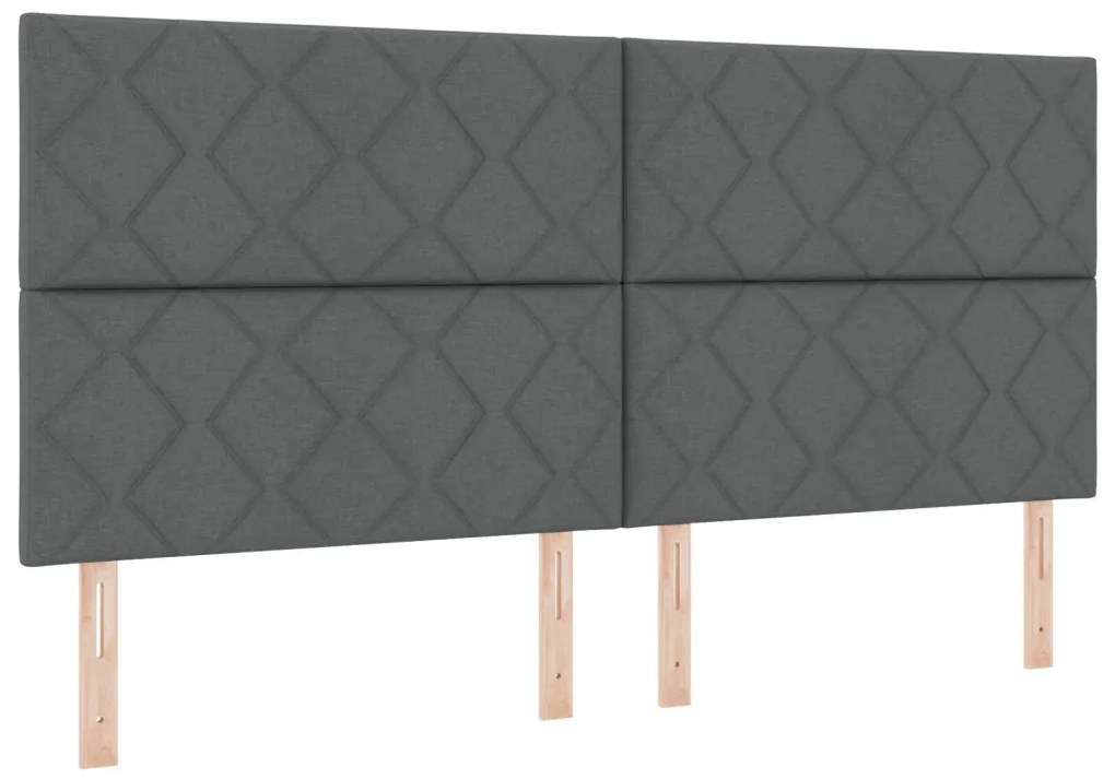 Fejtámla Gyémánt Blokkok Mintázattal Sötét Szürkében, 200 cm Anyag