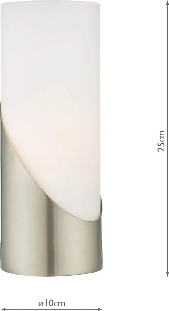 Dar Lighting modern asztali lámpa faris szatén nikkel darfar4246