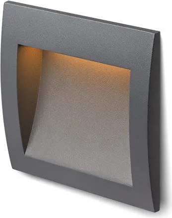 RENDL GORDIQ M süllyesztett lámpa antracitszürke 230V LED 3W IP65 3000K