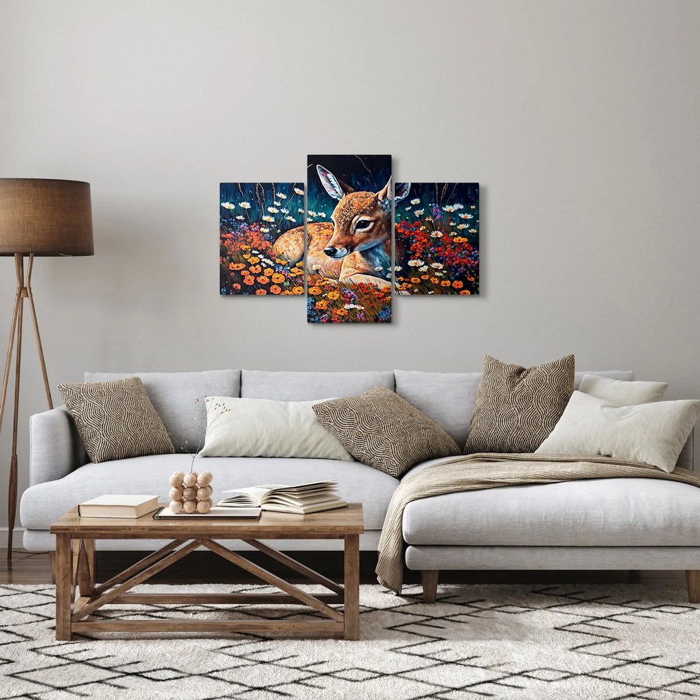 Kép - Festett szarvas (90x60 cm)