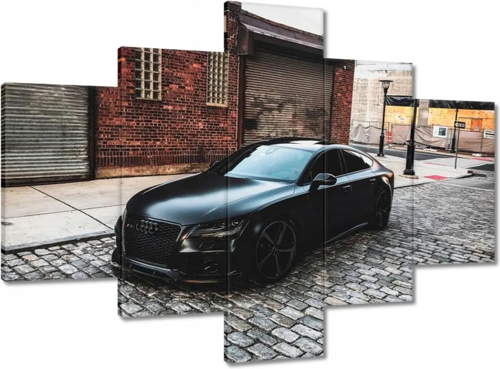 Vászonkép 100x70 matt fekete Audi