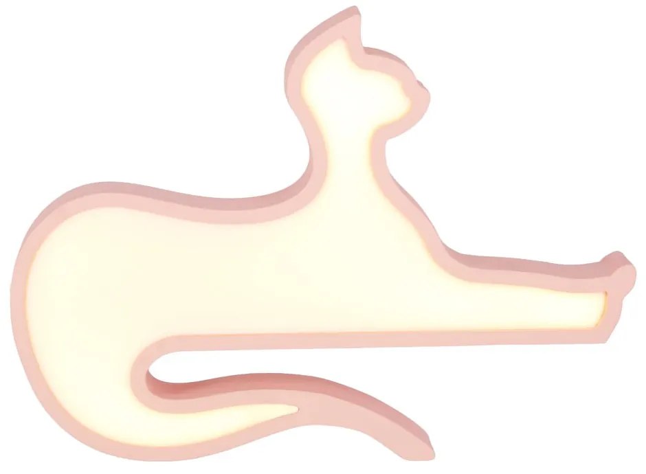 Rózsaszín gyerek éjjelilámpa Cat – Candellux Lighting