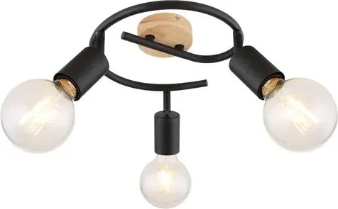 Rabalux beltéri karos spotlámpa e27 3x40w fekete pablo