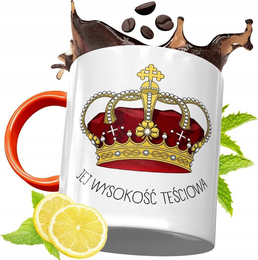 Narancssárga Bögre Anyósnak Ajándékba, fényképes nyomattal