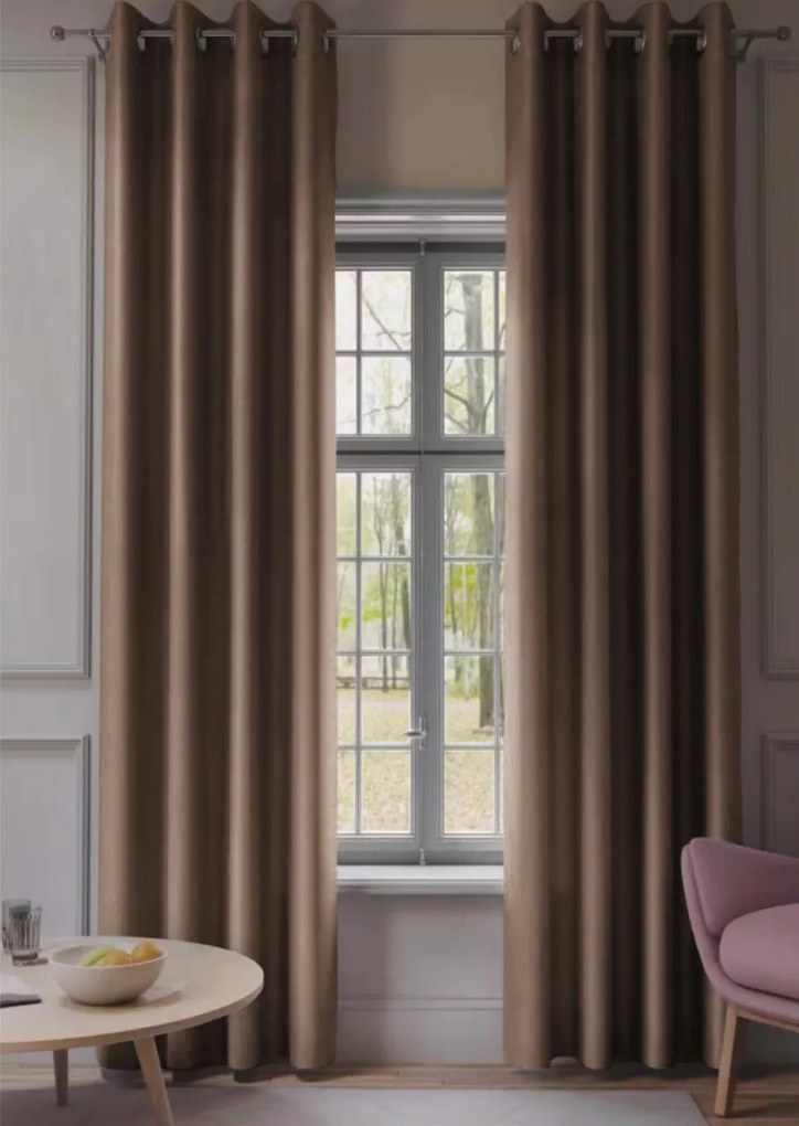 2x OXFORD világosbarna függöny 140x250 cm