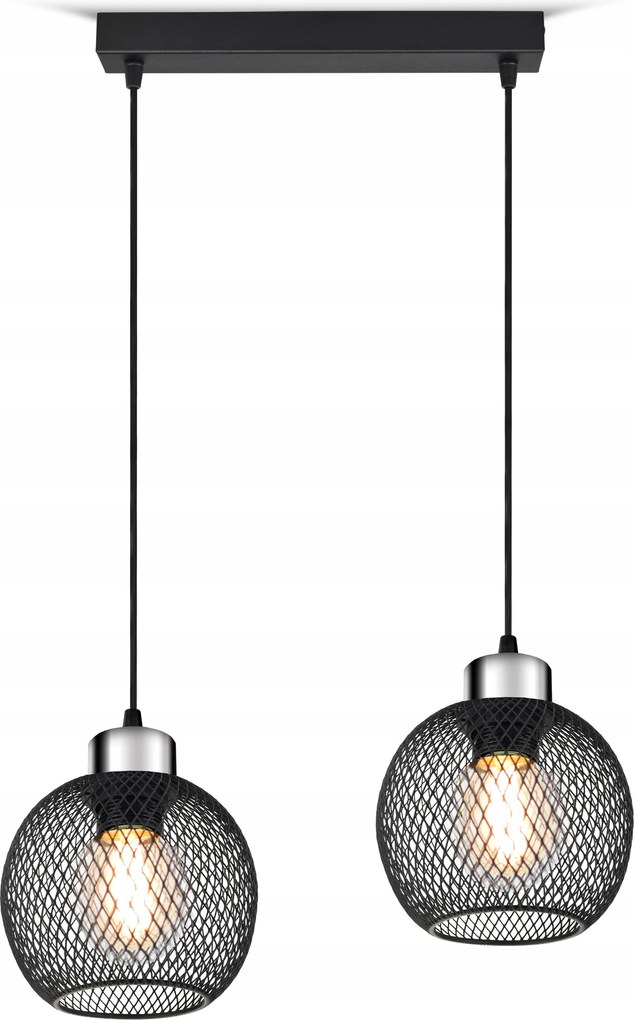 Mennyezeti lámpa Függő csillár Vintage Loft Reflektor 444-BZ2 E27 Hálós