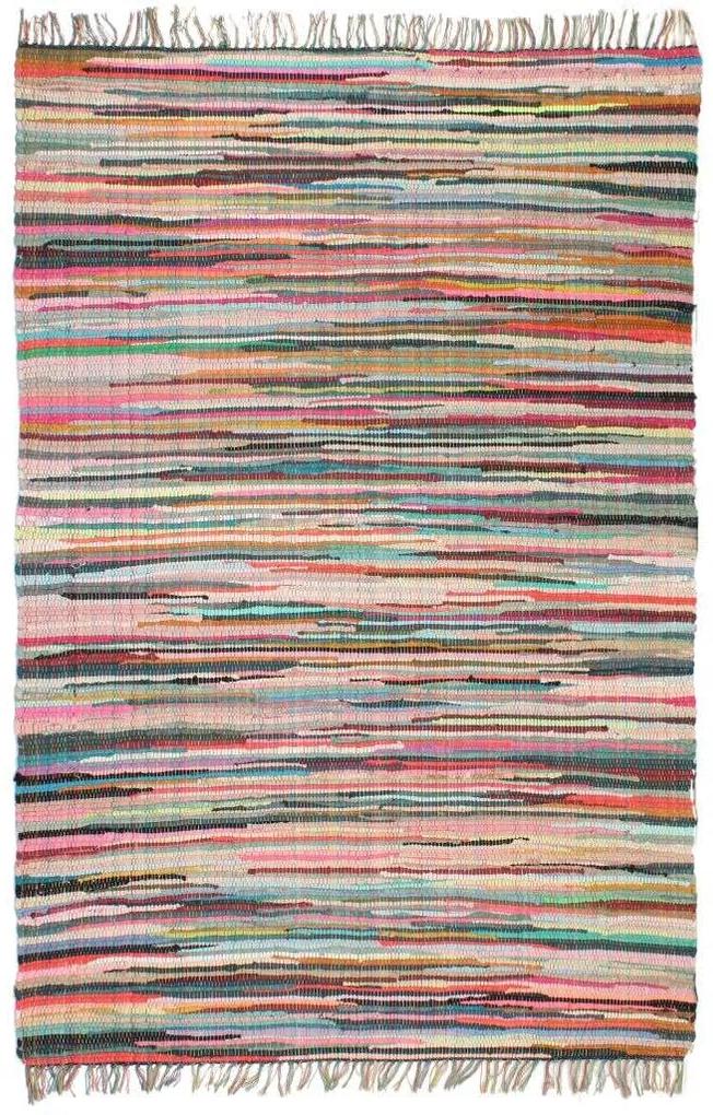 vidaXL többszínű, kézzel szőtt pamut Chindi szőnyeg 120 x 170 cm