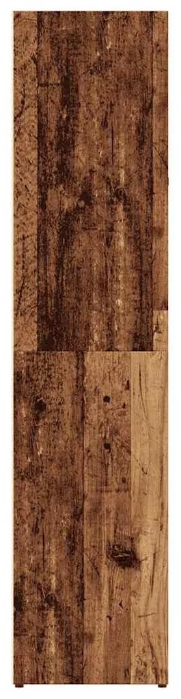 Könyves szekrény Régi fa 66x30x130 cm Gépelt fa