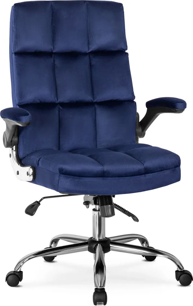 Forgószék sötétkék, bársony kárpittal. LONDON