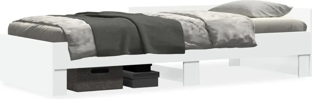 vidaXL fehér szerelt fa ágykeret 75 x 190 cm
