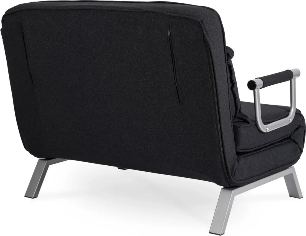 Kétszemélyes dönthető fotel fekete színben BART 2