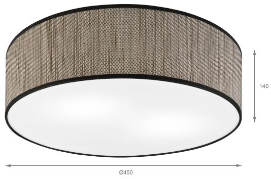 Mennyezeti lámpa SIRJA 2x E27/15W/230V, Ø 45 cm, barna