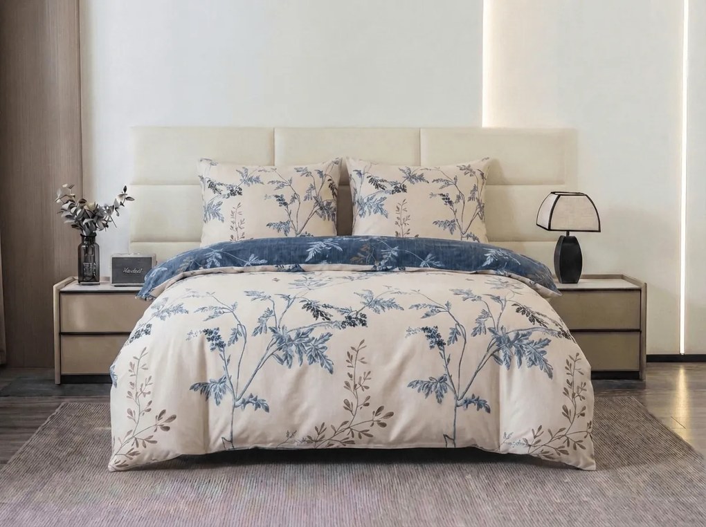 Mikroflanel ágynemű GRETA krémszínű Ágyneműhuzat mérete: 70 x 90 cm | 140 x 200 cm