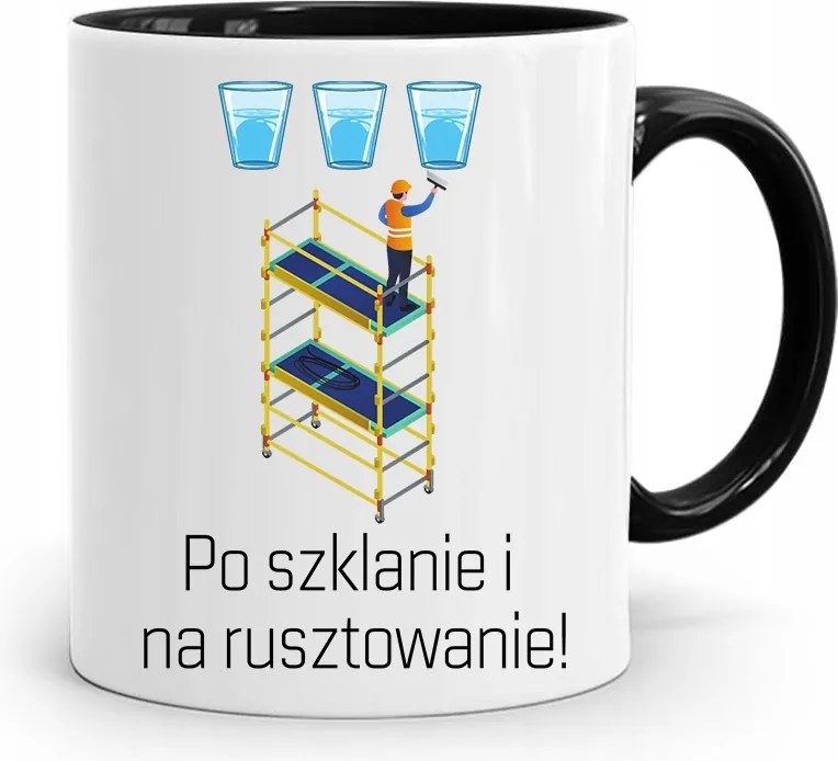 Bögre Fekete Építő Barkács Szakember Ajándék fényképes nyomtatással