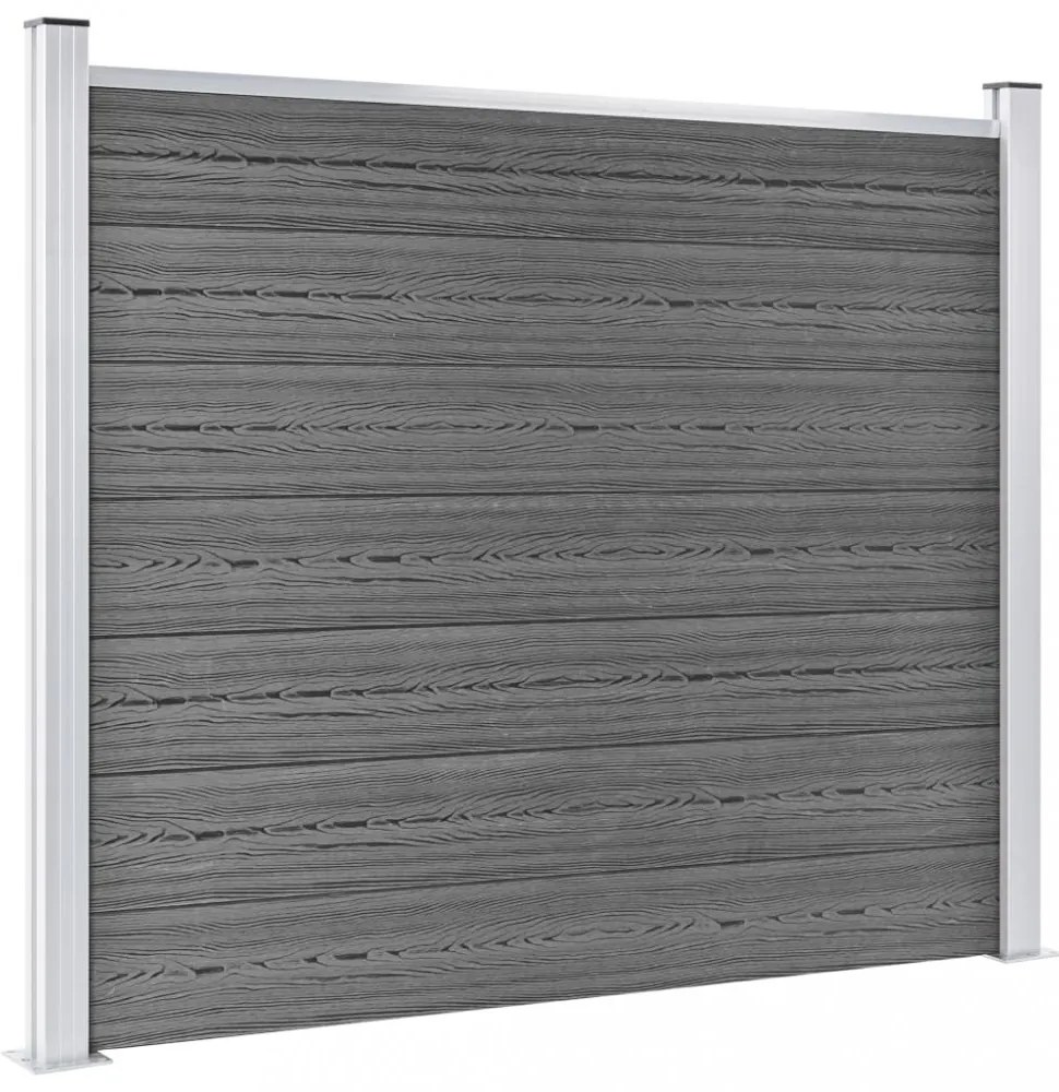 vidaXL szürke WPC kerítéspanel 180 x 146 cm