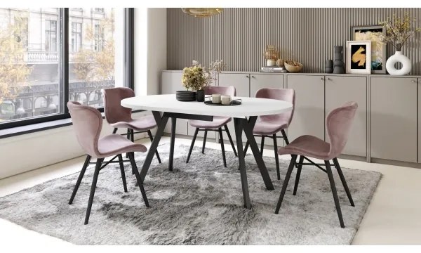 ARTUR étkezőasztal fehér/fekete