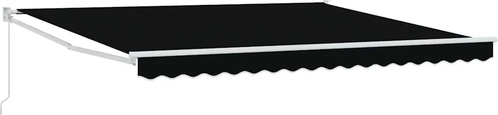 Behúzható napellenző Fekete 400 × 300 cm