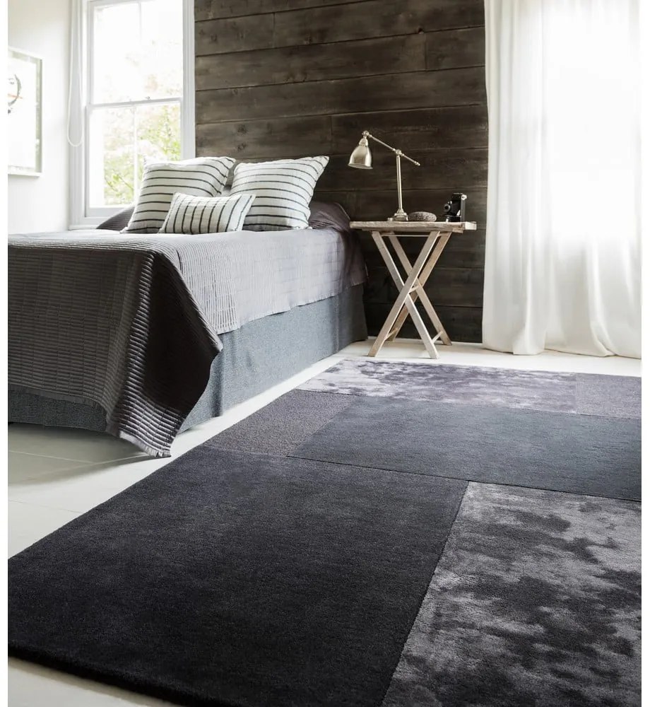 Tate Tonal Textures antracitszürke szőnyeg, 200 x 290 cm - Asiatic Carpets