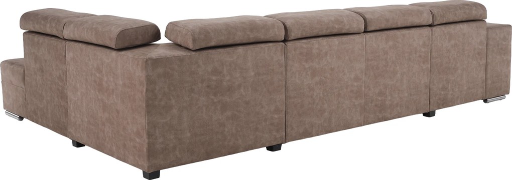 Ülőgarnitúra, bézs, jobbos, MALAGA BIG