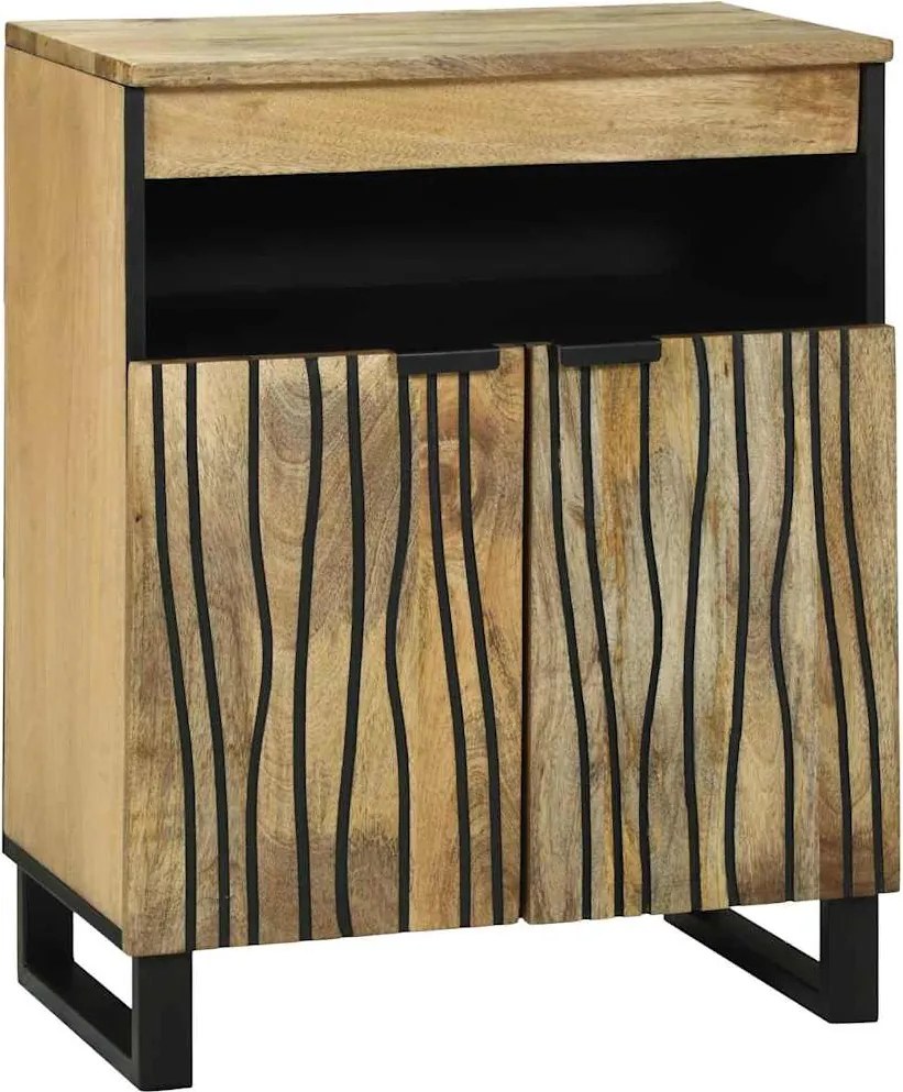 vidaXL Tálalószekrény Barna 60 x 33 x 75 cm tömör mangófa