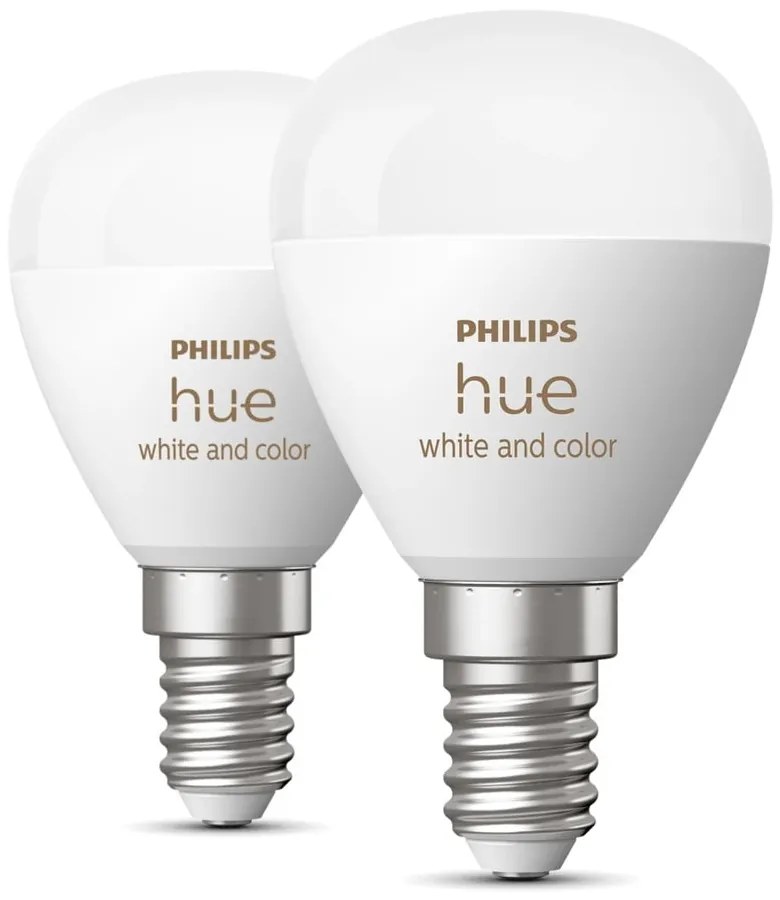Okos izzó szett 2 db-os E14, 5 W White and color ambiance – Philips Hue