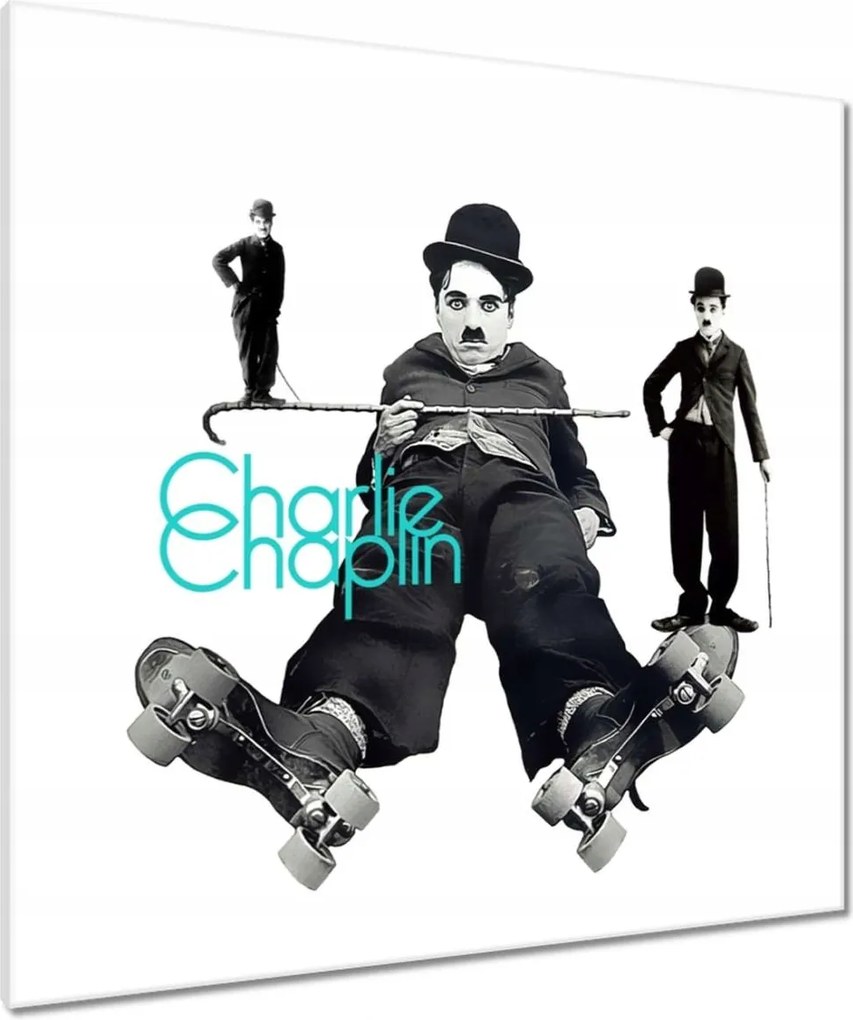 Vászonkép 90x90 Charlie Chaplin Csaj