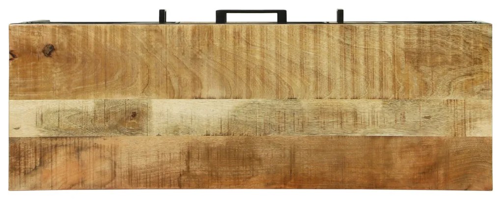 Oldalszekrény 100x35x70 cm Tömör fa Durva mangó