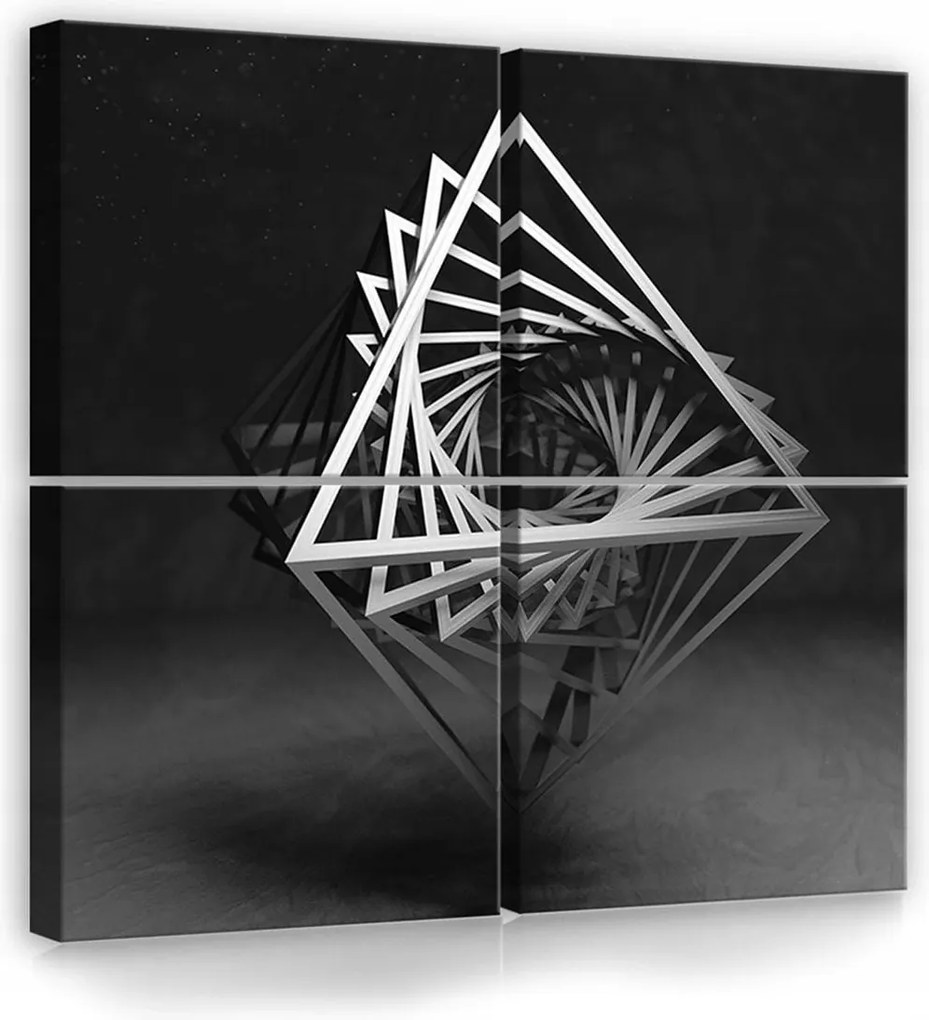 Vászonkép 50x50 Geometria absztrakt minimalizmus monokróm modern