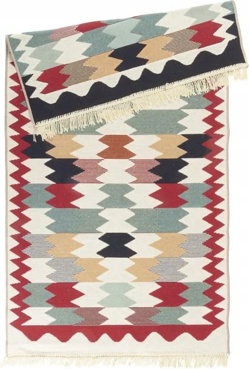 Kilim Gold szőnyeg rojtokkal Geometria 120x160