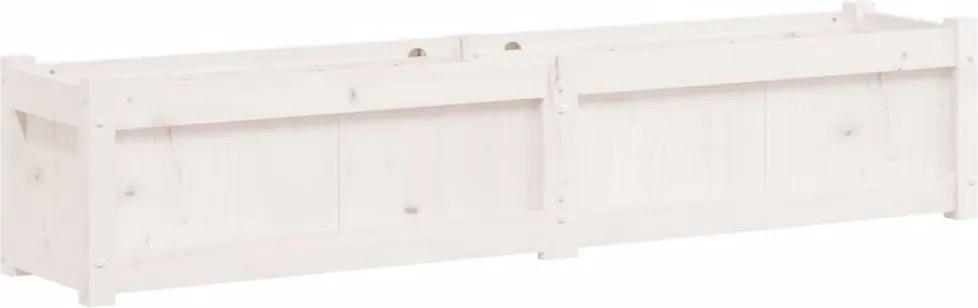 vidaXL fehér tömör fenyő kerti virágláda 150 x 31 x 31 cm