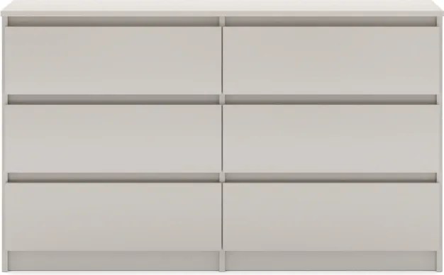 SIMPLE komód 120 cm, 6 fiók, kasmír