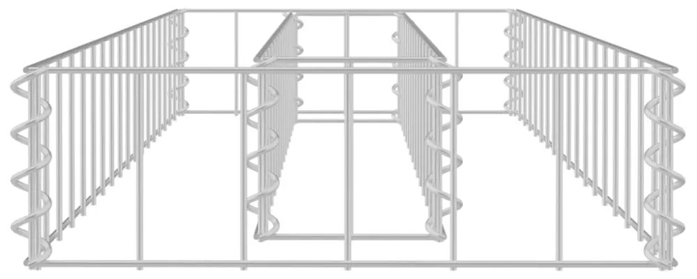 horganyzott acél gabion magaságyás 90 x 30 x 10 cm