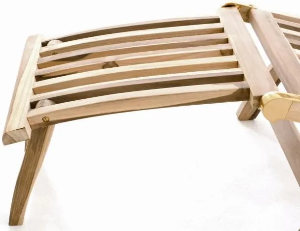 DIVERO Kerti nyugágy Florentine lábtartóval tíkfa