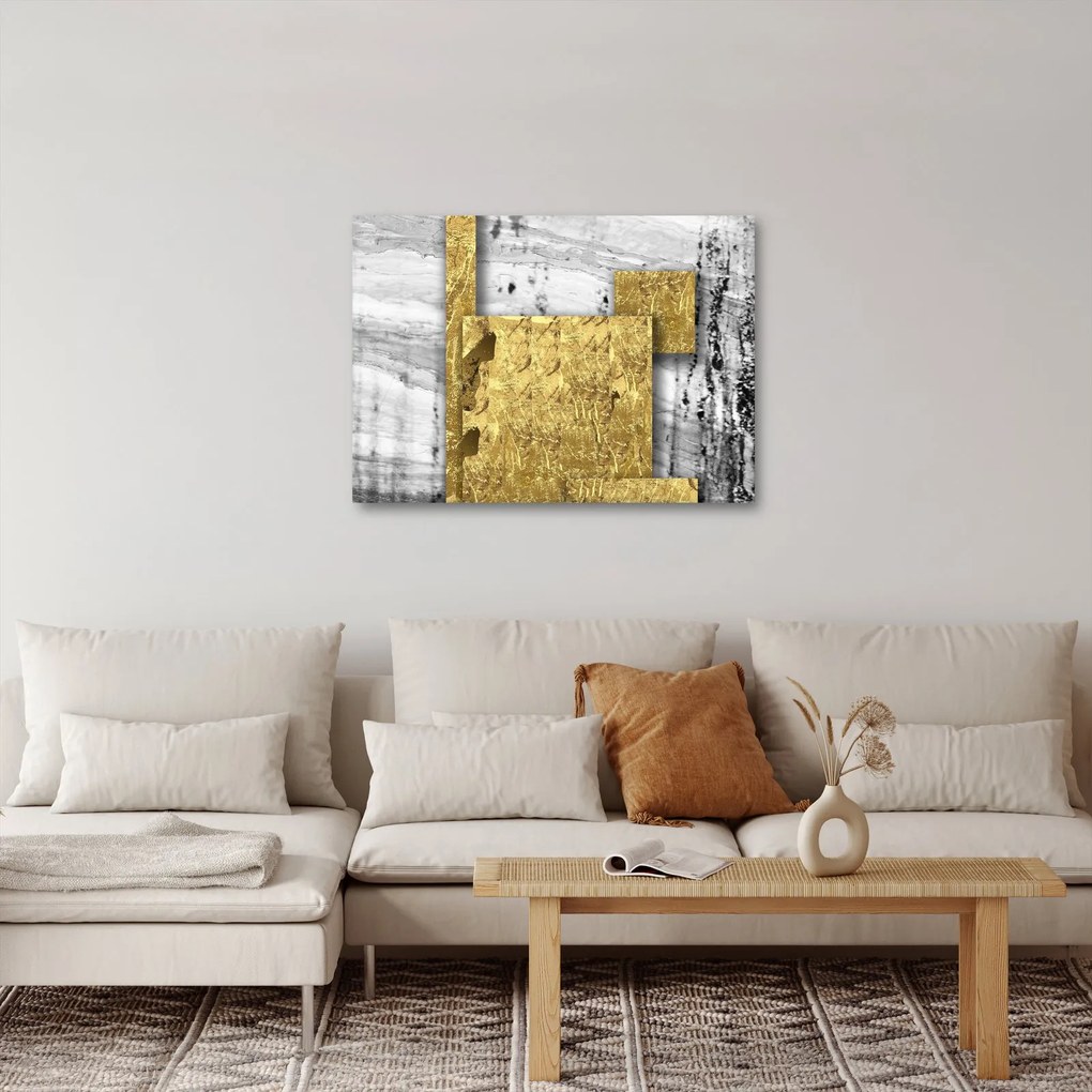 Kép - Arany négyzetek N⁰1 (70x50 cm)