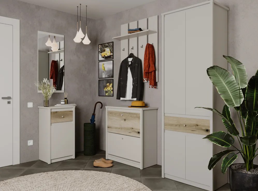 Szekrény, kasmír/evoke tölgy, KAROS 4D1S/70