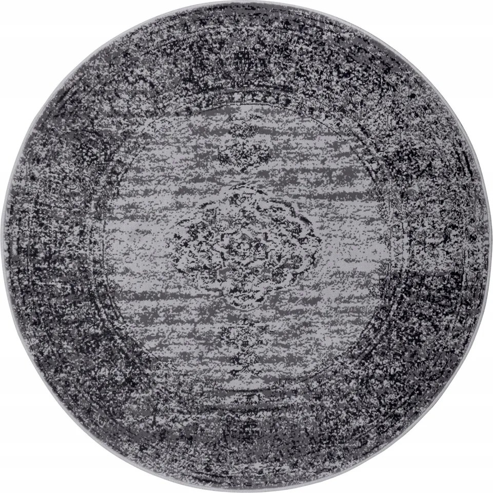 Kerek szőnyeg 160cm hagyományos, klasszikus minta a nappaliba puha sörtékkel