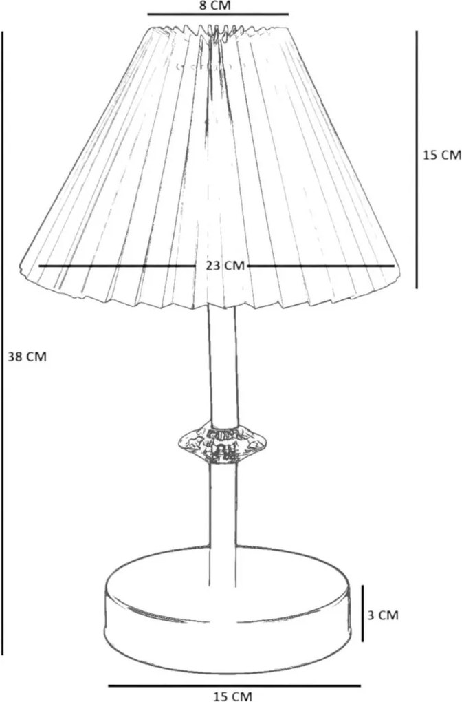Fém éjjeli lámpa, Ø8 cm – TR534LUN6529