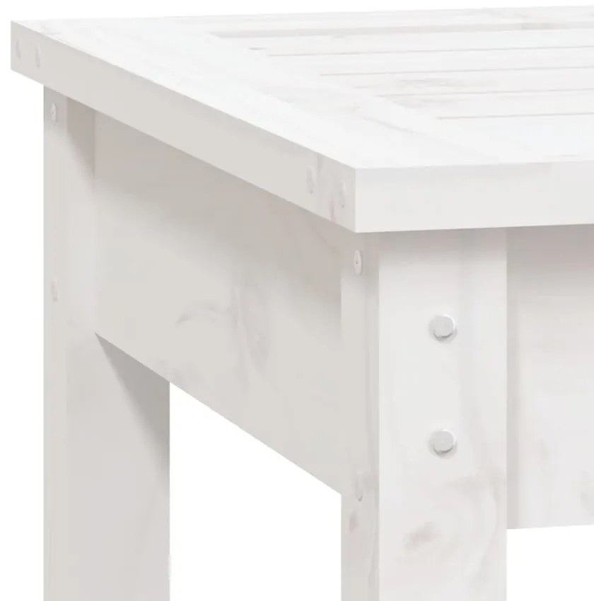 fehér tömör fenyőfa kerti pad 109x44x45 cm