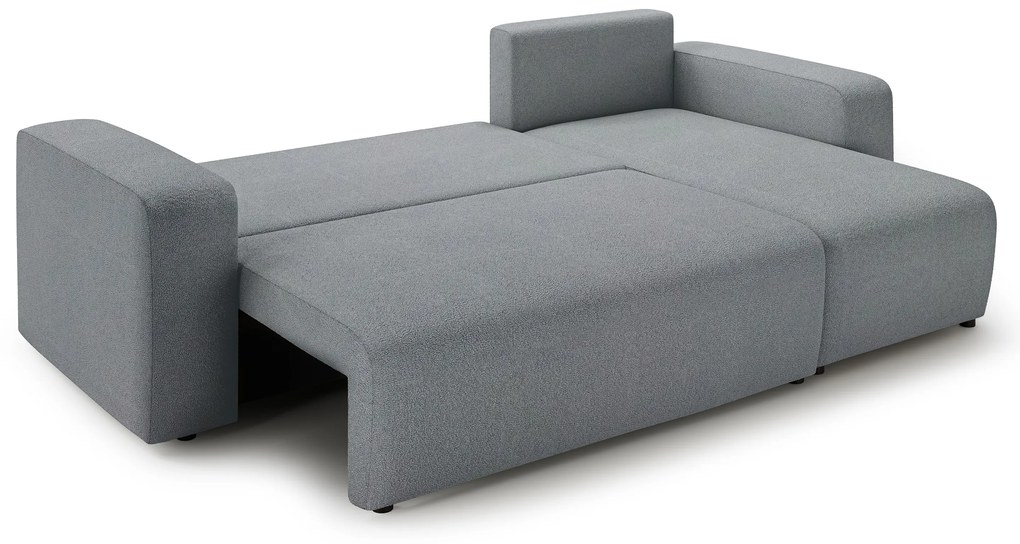 Avia Mini kinyitható sarokkanapé, univerzális állás - világosszürke Gerra 70 boucle