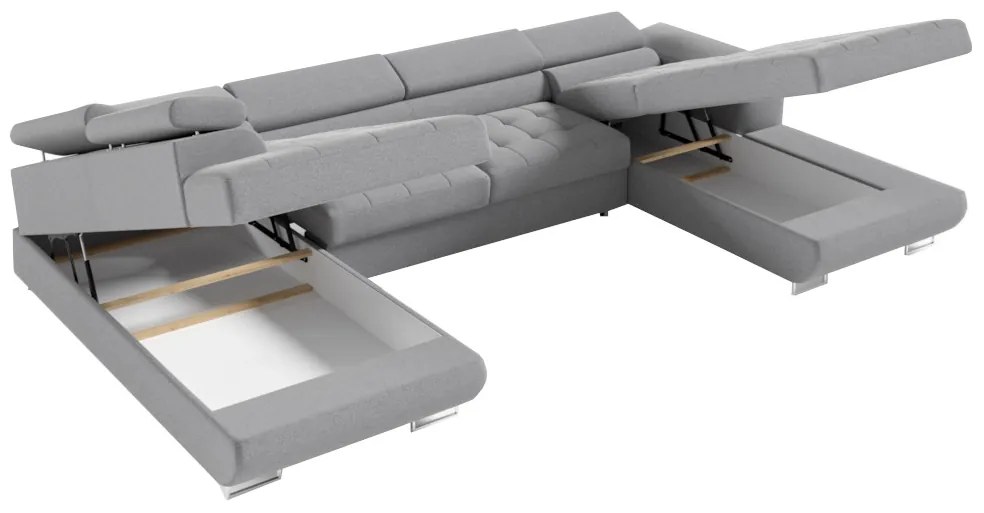 ESMERALDA U alakú ülőgarnitúra, 347x60x203, monolith 37, balos