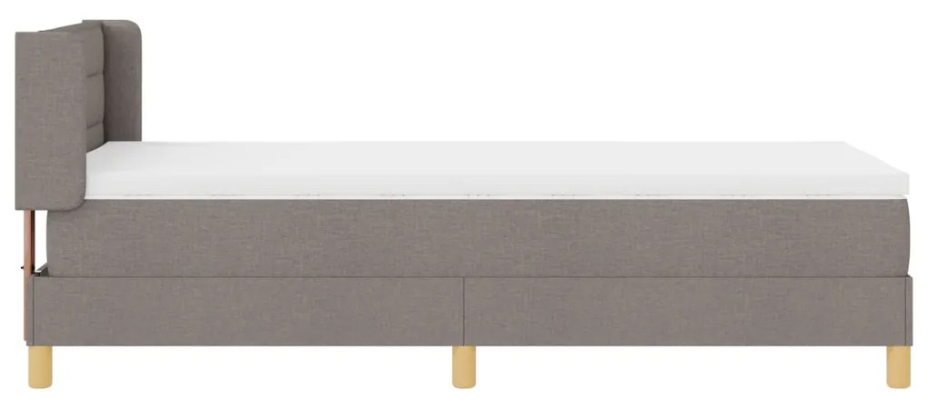 Boxspring ágy matrac menta színben, 80 x 200 cm, textil.