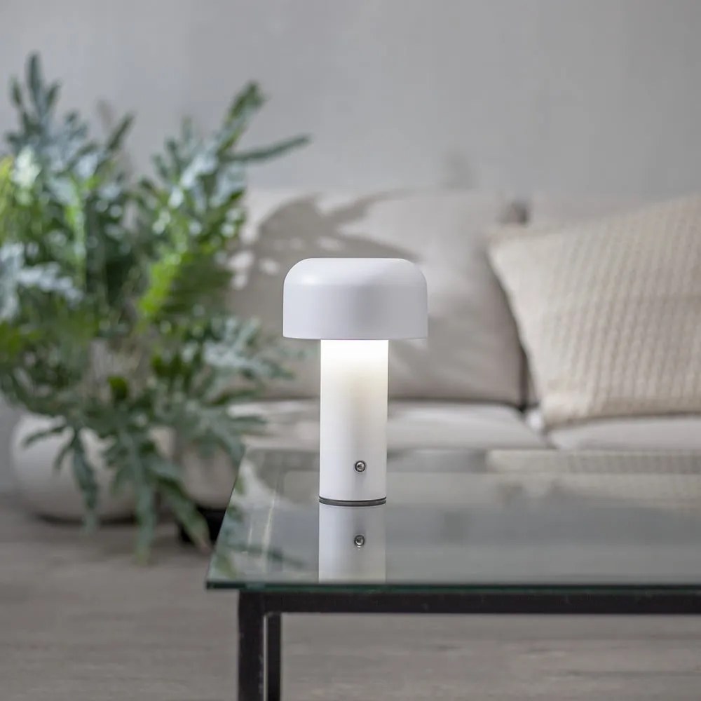 Fehér LED asztali lámpa (magasság 21,5 cm) Bobby – Star Trading