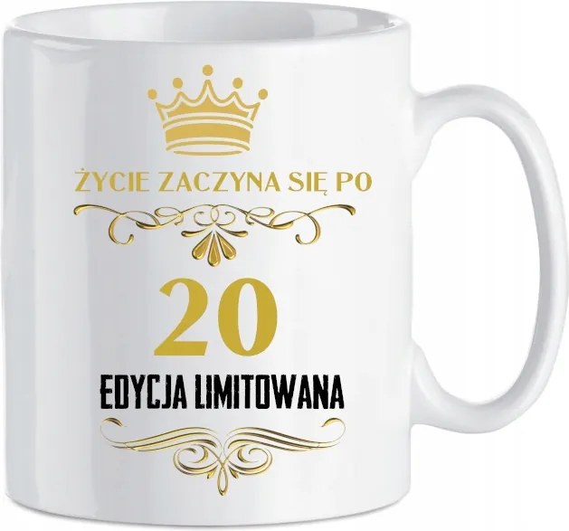 Nyomott mintás bögre 20. Születésnapra 20év Ajándék