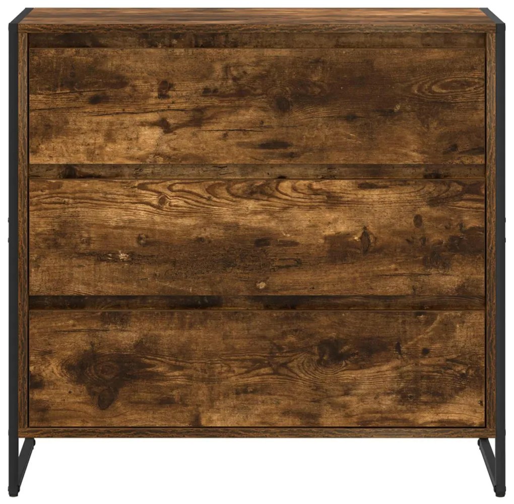 Széf fiókkal Füstös tölgy 79 x 36 x 75.5 cm Faanyag