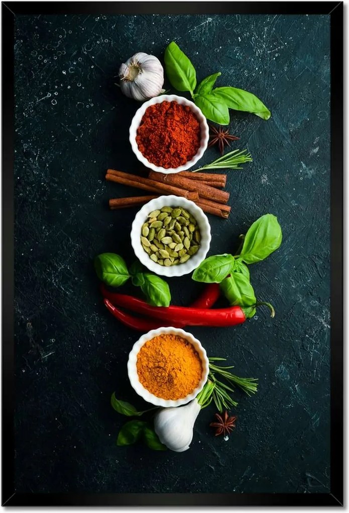 Poszterek keretben 40x60 Színes fűszerek szett